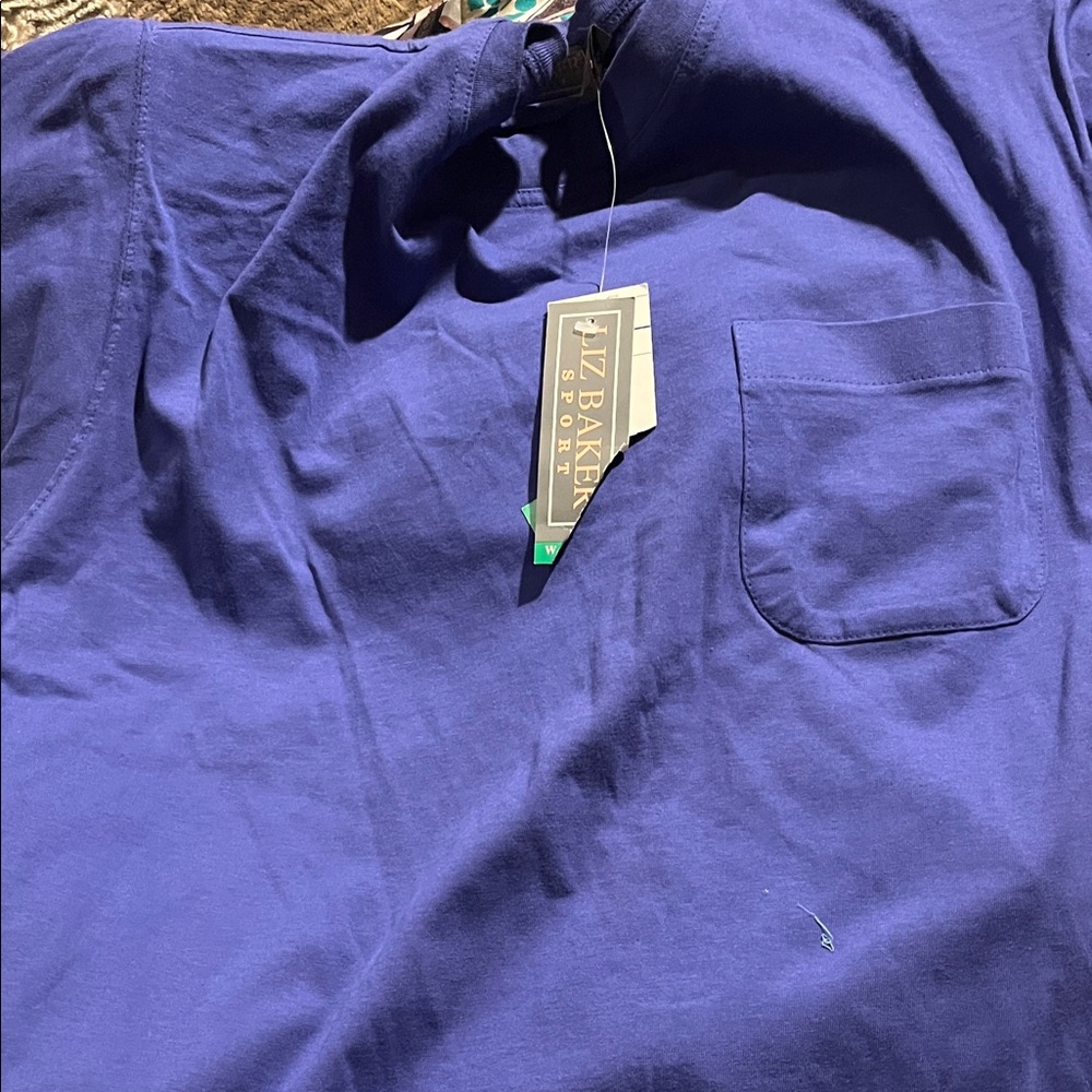 NWT sz 2X Liz Baker plus size woman’s purple t shirt